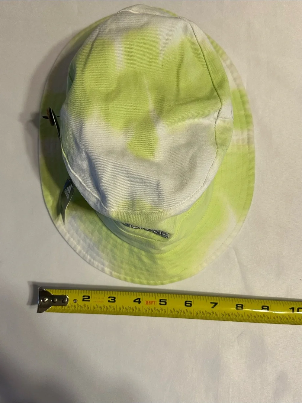 adidas Lime Green & White Tie-Dye Bucket Hat